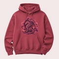 Crimson Geometric Dragon Hoodie | Unisex Graphic Fantasy Sweatshirt