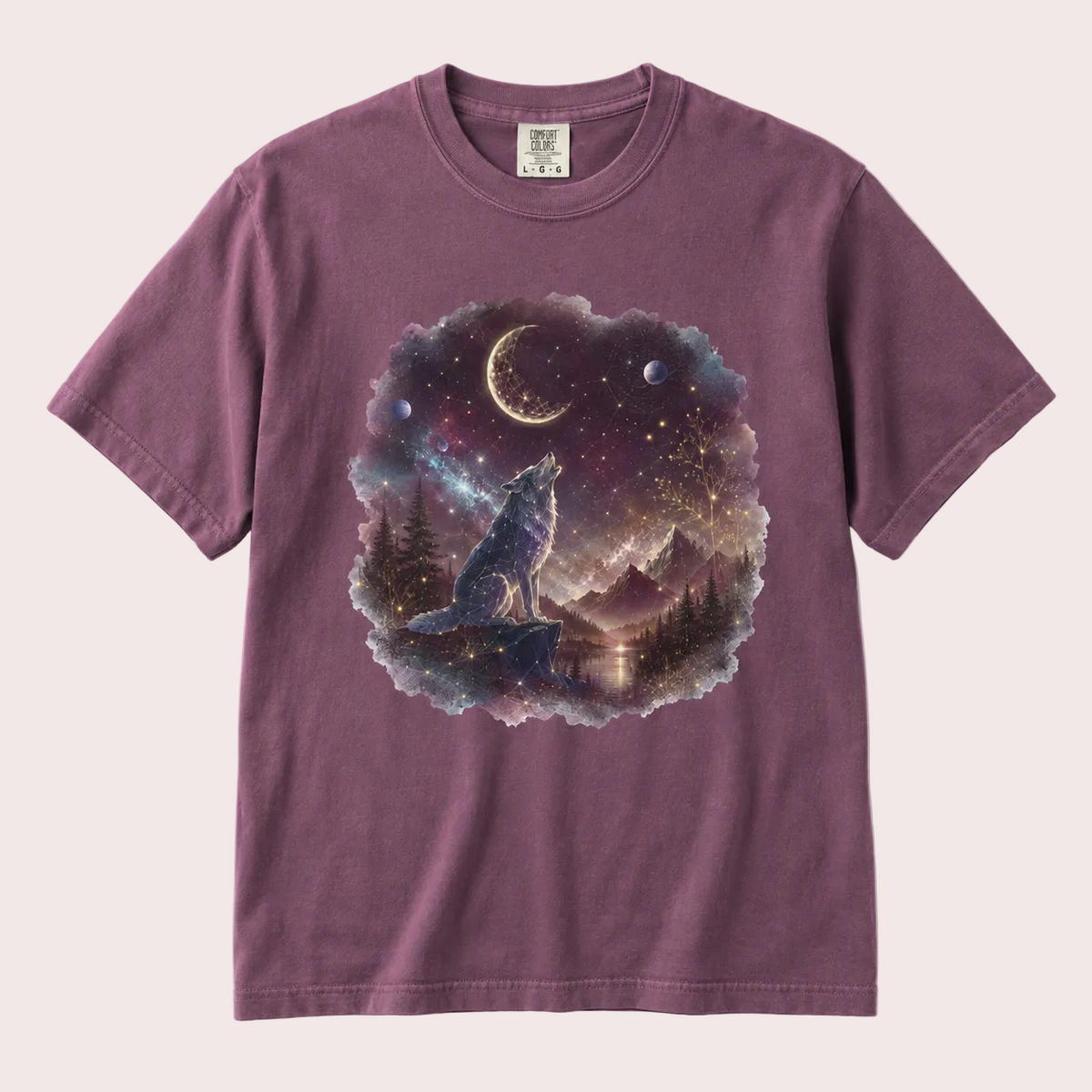 Moonlit Wolf T-Shirt | Minimal Tee