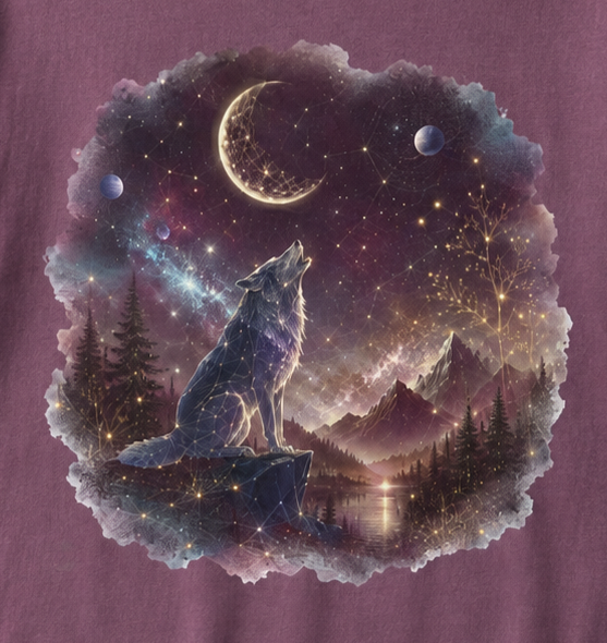 Moonlit Wolf T-Shirt | Minimal Tee