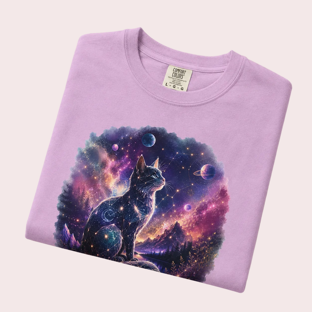 Celestial Cat T-Shirt | Minimal Tee