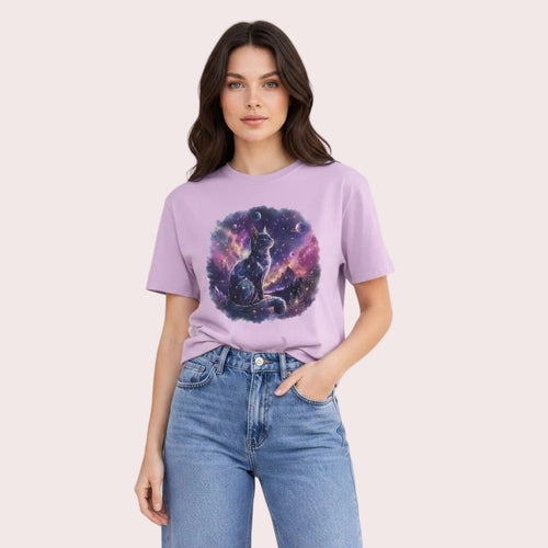 Celestial Cat T-Shirt | Minimal Tee