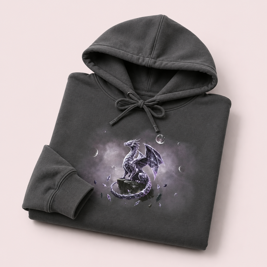 Pepper Geometric Dragon Hoodie | Unisex Fantasy Graphic Sweatshirt