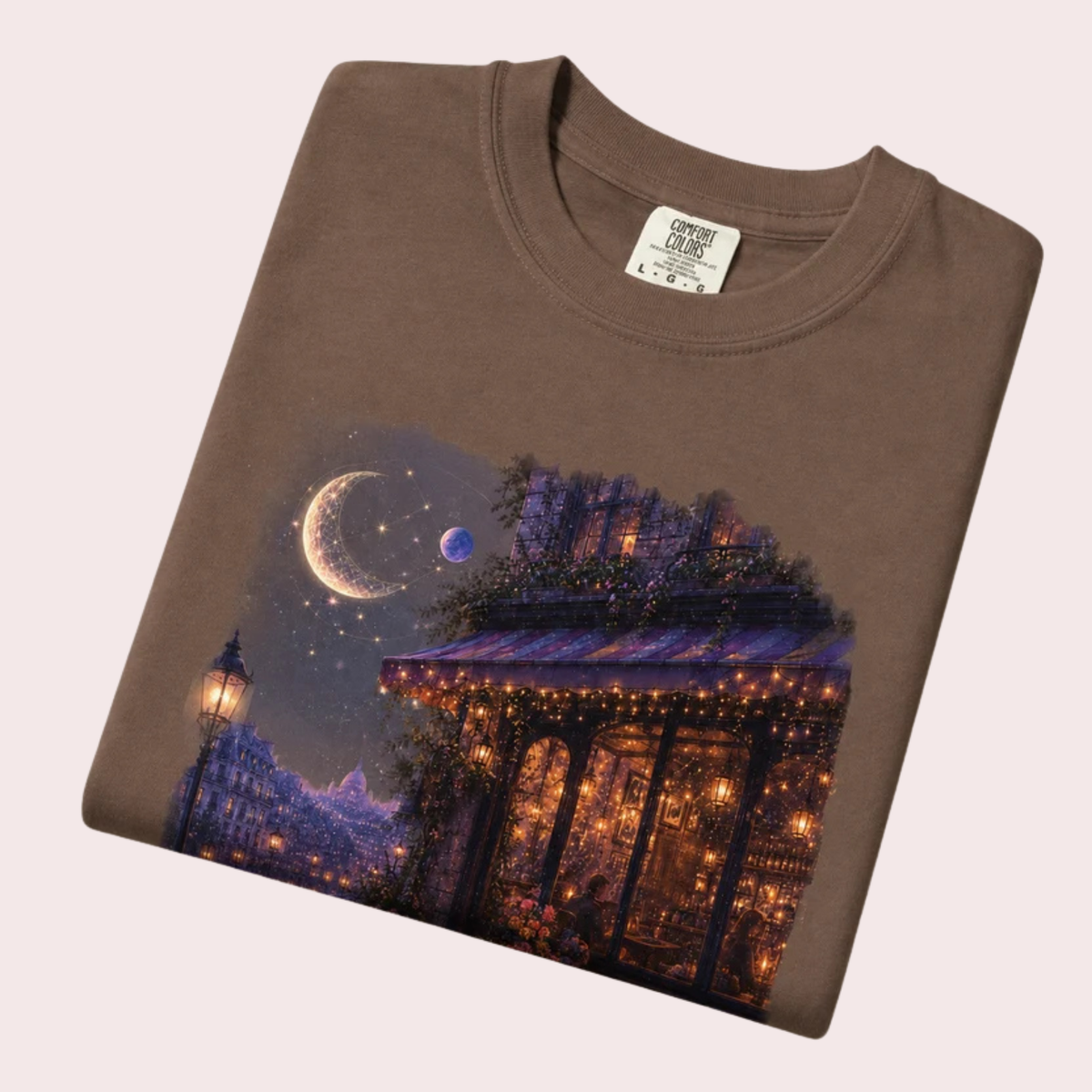 Moonlit Café T-Shirt | Minimal Tee